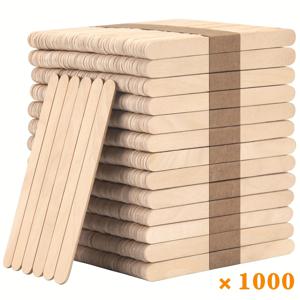 TEMU 300/500/1000개 자연 목재 팝스ICLE 스틱, DIY 프로젝트용 4.5인치 크래프트 스틱, 롤리팝 트리트 스틱, 아이스 팝 크래프팅, 창의적인 어린이 활동 및 가정 예술