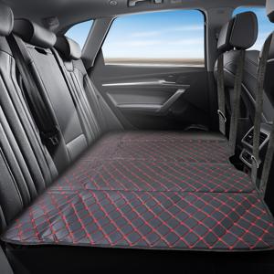 TEMU ATENJQCGF 자동차 침대, 강화된 등받이와 측면 포켓이 있는 비팽팽 매트리스, 자동차, SUV, 트럭용 접이식 여행용 시트 커버 - 유니버설 피트, 쉽게 청소할 수 있는 고급 자동차 액세서리 | 현대 자동차 침대 디자인 | 내구성 있는 자동차 천장 베|접이식침대