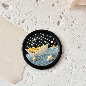 TEMU 리프 윙 스탬프 헤드, 발루온 베어, 스타십, 튤립 개, 손수 만든 DIY 편지 초대 스탬프 헤드, 단일 구리 스탬프 헤드만.|실링왁스