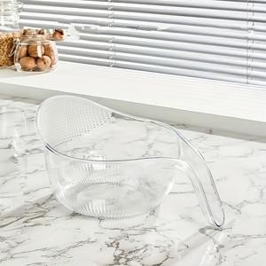 TEMU 1pc 다기능 쌀 세척 및 배수 바구니 세트 - 핸들이 있는 PET 플라스틱 스크린, 쌀, 퀴노아 및 더 많은 것을 위한 주방 스크린 - 가정용 주방 가전제품