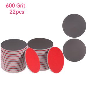 TEMU 22개/44개 5인치 라운드 스펀지 샌드페이퍼 세트, 180-3000 그릿 포함, 지르코늄 산화물, 알루미늄 산화물 및 실리콘 카바이드 샌드 입자 포함, 재사용 가능한 습식/건식 폴리싱 패드, 모델, 옥, 건조 벽, 금속, 목재 및 가구 광택에 적합