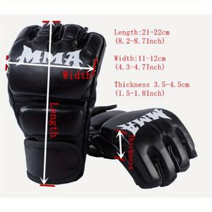 TEMU MMA 반손 Boxing 장갑 1쌍, 피트니스 훈련, 전투, 무에타이, 격투, 태권도, 가라테 장갑에 적합, 태권도, 가라테 및 산다 훈련용 보호장비|헬스장갑
