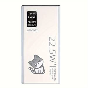 TEMU 10000mAh 슬림 파워 뱅크 휴대용 외장 배터리 충전기 PD 22.5W 고속 충전 듀얼 USB 파워뱅크 아이폰 / 샤오미 / 화웨이 / 원플러스 / 레노버용