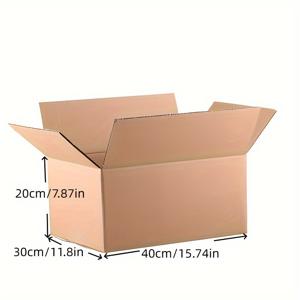 TEMU 배송 및 보관을 위한 5개의 골판지 상자 팩, 측면 개방, 40x30x20cm - 물류 및 이사를 위한 내구성 있는 종이 포장 상자