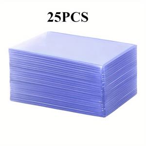 TEMU 25개 카드 - 35PT 두께, 내구성 있는 PVC 하드 플라스틱 - 3x4 트레이딩 카드, 스포츠 카드 및 MTG에 완벽 - 클리어 디스플레이, 스크래치 방지 보관 케이스