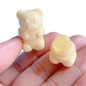 TEMU 귀여운 곰 디자인 뚜껑이 있는 2개 미니 실리콘 립 브러쉬 - 재사용 가능하고 휴대하기 쉬운 립밤 & 글로스 부드러운 도포용, 노란 곰 모양 실리콘 애플리케이터, ABS 플라스틱 핸들, 립밤 애플리케이터 | 재미있는 메이크업 액세서리 | 재사용 가능한 애플리케이터