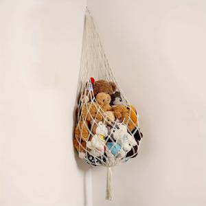 TEMU 1pc 대용량 스토리 동물 해먹 - 플러시 장난감을 위한 구형 넷 가죽 보관 랙, 쉬운 설치, 유치원 주최자 - 홈 조직을 위한 흰색, 보라색, 바구니, 바구니 및 컨테이너가 제공됩니다.