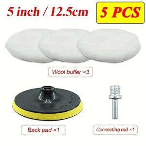 TEMU 5pcs 자동차 폴리싱 및 왁싱 키트, 범용 철 모델, 차량 세부 및 유지 보수용 스폰지 디스크