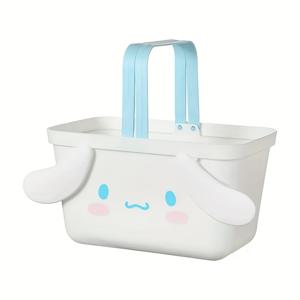 TEMU 미니소 산리오 스토리지 바스켓 헬로 키티 시나모롤 마이 멜로디 쇼핑 바스켓 잡동사니 스낵 목욕 바스켓 물빠짐 세탁 바스켓