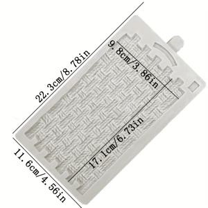 TEMU 케이크 장식용 러스틱 바스켓 위브 실리콘 몰드 – 논스틱, BPA 프리, 오븐 및 냉동고 안전 퐁당, 초콜릿 및 구름페이스트 도구 – 연회색, 내구성 있고 쉽게 분리, 젤리 만들기 액세서리 | 창의적인 베이킹 | 식품용 실리콘, 실리콘 베이킹 몰드