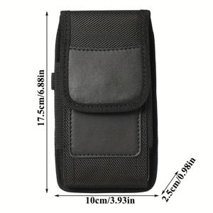 TEMU 남성용 허리 가방 1개, 나일론 휴대폰 벨트 클립, 버클 지갑 카드 홀더 케이스|핸드폰케이스|휴대폰케이스|핸드폰가방