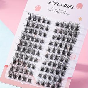 TEMU 100개 아이래쉬 익스텐션-DIY 클러스터 래쉬 고양이 눈 래쉬 개별 래쉬 인조 밍크 래쉬 윙팁 효과 자연스러운 부드러운 인조 속눈썹