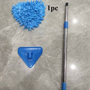 TEMU 1pc 360 ° 회전 삼각형 MOP 세트- 바닥, 벽, 타일 및 자동차의 쉬운 청소에 적합한 다용도 조절 가능한 리트렉터블 핸들- 습식/건식 사용, 새해 먼지 제거
