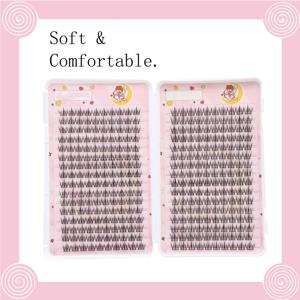 TEMU DIY 속눈썹 북 - 32번째 320 클러스터 자연스러운 풀 속눈썹 대용량, 일상, 부활절, 축하 행사, 매일 사용하는 만화 속눈썹, 여행 필수 한국 및 일본 스타일