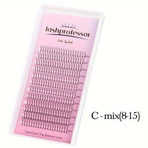 TEMU 래쉬프로페서 페어리 클러스터 속눈썹, 8-15mm, C/D 컬 - DIY 연장용 개별 인조 속눈썹, 자연스러운 룩을 위한 더 풍성하고 두꺼운, 0.07mm 두께, 인형 스타일