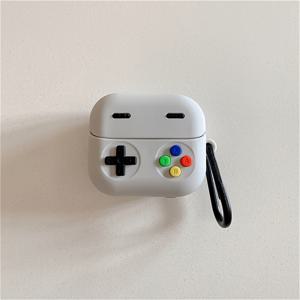 TEMU 실리콘 이어버드 케이스, for Galaxy Buds3 Pro와 호환, 독창적인 게임 컨트롤러 디자인 보호 커버, 키체인 포함