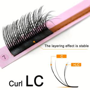 TEMU 코망고 멀티레이어 3D 플러피 레쉬 LC/LD 0.07mm 카멜리아 아이래쉬 익스텐션 위스피 프리메이드 볼륨 팬즈 폴스 아이래쉬