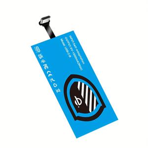 TEMU 1개 빠른 무선 충전 USB-C 어댑터 스티커 - 10W 전원 출력, 36V 이하, 스마트폰 및 태블릿 호환성, 배터리 불필요, 플러그인 작동, 컴팩트 충전기 | 세련된 블루 악센트