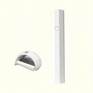 TEMU 휴대용 USB 충전 젤 네일 램프 - 빠른 경화 LED 건조기 (20초/60초 타이머), 컴팩트 디자인, 홈&프로페셔널용, 핑크 & 화이트 옵션, 무선 미니 UV 네일 램프