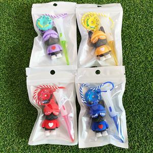 TEMU 2/4개 새로운 마스크 도그 골프 티, 만화 인형 장식용, 83mm 플라스틱 볼 네일볼 홀더와 볼 티 세트, 분실 방지 골프 티, 골퍼를 위한 선물, 크리스마스, 발렌타인데이, 추수감사절, 부활절, 독립기념일, 아버지의 날 선물|골프티
