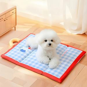 TEMU 여름용 애완동물 쿨링 매트, 사계절 강아지와 고양이 침대에 적합한 편안하고 통기성 좋은 냉각 패드 - 아이스 효과가 있는 개 냉방 베드