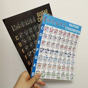 TEMU 2-팩 기타 코드 핑거링 다이어그램, 6현 전기 및 어쿠스틱 코드 차트, 종이 재질, 초보자 및 강사에게 이상적