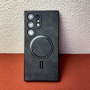 TEMU 삼성 갤럭시 S25, S24, S23, S22, S21 플러스 울트라, S24FE, S23FE, S21FE에 맞는 고급 합성 가죽 폰 케이스로, 피부 같은 촉감과 부드러운 가장자리 디자인을 특징으로 하며 무선 충전과 호환됩니다.