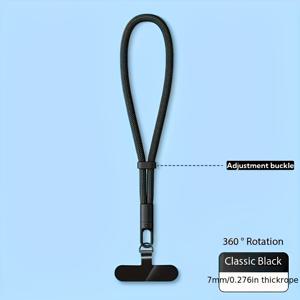 TEMU 1개 패션 다기능 스마트폰 끈, 조절 가능한 버클, 360도 회전, 엉킴 방지 디자인, 스마트폰 케이스에 완벽, 여성 필수 휴대폰 액세서리, 여성 선물, 축제 선물, 폴리에스터 섬유로 만들어짐