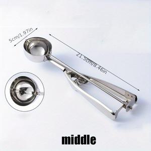 TEMU 1pc 스테인레스 스틸 아이스크림 스쿱, 아이스크림 디거, 아이스크림 스쿱, 아이스크림 디깅 스쿱, 주방 도구