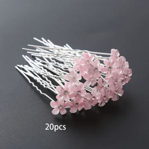 TEMU 20pcs, 아름다운 반짝이는 신선한 간단한 머리핀, 라인스톤 꽃 U자형 머리핀, 여성 소녀들의 캐주얼 파티 웨딩 용품, 공주 요정 스타일의 신부 신선한 머리 액세서리, 선물 사진 소품|머리핀