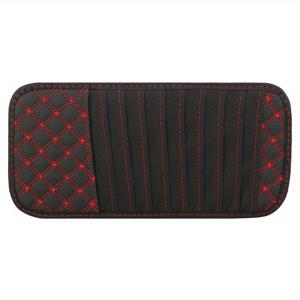 TEMU 1pc PU 가죽 CD 보관 백, 10-CD 카드 포켓 오가나이저, 선 루버 디자인, 자동차 인테리어 액세서리, 차량 사용에 대한 범용 적합
