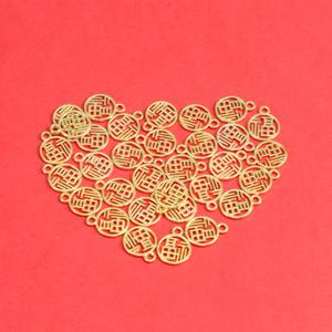 TEMU 30개 금도금 행운의 부적, 중국 새해 행운의 문자 푸 금속 펜던트 DIY 수제 팔찌 귀걸이 주얼리 액세서리