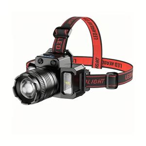 TEMU 1-5개 LED 센서 헤드라이트, HXP50+COB 충전식 헤드라이트, 야외 캠핑, 낚시 및 등산 탐색에 적합한 센서 헤드라이트