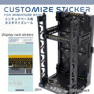 TEMU 2팩(1 디스플레이 스탠드, 1 스티커), PP 소재 디스플레이 스탠드, 블랙 애니메이션 캐릭터 모델 보관 랙, 모델 보관 랙, 컬렉션 디스플레이 베이스