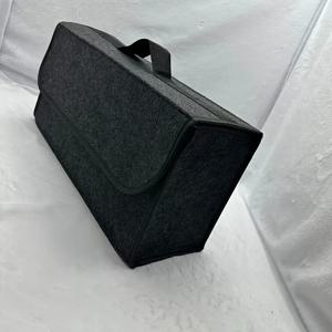 TEMU 손잡이가 달린 접이식 보관함, 내구성 있는 섬유 소재, 차량 내부 액세서리에 맞는 범용, 트렁크 정리함