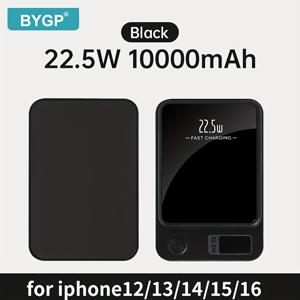 TEMU BYGP 10000/5000mAh 빠른 충전 자석 무선 파워 뱅크, 휴대용 및 컴팩트, 아이폰12 이상 시리즈에 적합한 자석, 아이폰/ 기기에 적합한 유선 충전, 타입-C 비상 전원 보관 배터리 팩, 선물, BYGP|보조배터리