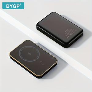 TEMU 5000mAh 자석 무선 파워 뱅크, 휴대용 파워 뱅크, 아이폰 12/13/14/15/16에 적합한 비상 전화 백업 배터리 팩, 가벼운 여행용 선물|보조배터리