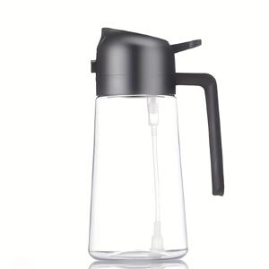 TEMU 1개 470ml BPA 프리 플라스틱 올리브 오일 디스펜서 - 샐러드, 튀김, 그릴용 2-in-1 스프레이 & 붓기 주방 오일 미스터 - 모던 직사각형 디자인과 정밀 제어 기능, 손세척 전용, 주방용 오일 디스펜서 | 슬림한 올리브 오일 스프레이어 | 쉬운 그립 핸들, 요리용 오일 스프레이 병|오일스프레이