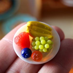 TEMU 1/12 스케일 미니어처 과일 접시 장식 - 레진 시뮬레이션 과일 장식 DIY 인형집, 파티, 거실 - 크리스마스, 새해, رمضان, 졸업 선물에 이상적 - 전기 없음