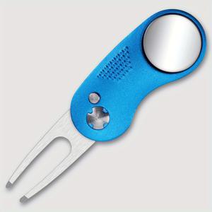 TEMU 1pc 골프 그린 포크 골프 디벗 수리 도구 볼 마커, 스테인레스 스틸 알루미늄 핸들 골프 포크