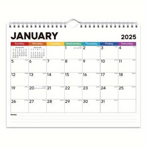 TEMU 2025년 1월-2025년 12월 걸이 달력 12개월 벽걸이 달력 현대적이고 간단한 여행 계획 조직 사무실 벽 장식 달력|달력|달력|캘린더
