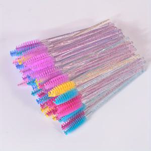 TEMU 100pcs 컬러풀 마스카라 원 - 눈썹 브러시 스풀리, 눈썹 연장, 눈썹 및 메이크업 도구
