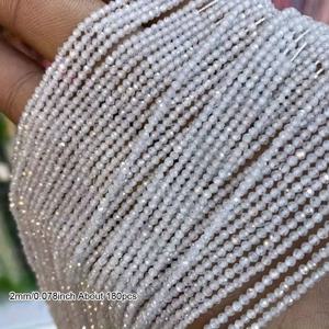 TEMU 엘리안비즈 천연 컷 화이트 큐빅 지르코니아 미니 비즈 2-4mm, DIY 주얼리 만들기 용품, 팔찌, 목걸이, 귀걸이, 반지 액세서리용 크래프트 비즈|링귀걸이|비즈목걸이