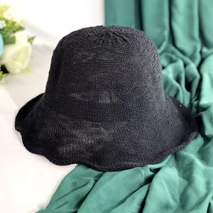 TEMU 여성용 통기성 접이식 선캡 - 조절 가능한 끈이 있는 홀아웃 와이드 브림 어부 모자, 가벼운 여름 해변 모자, 여행 및 휴가용, 단색 (화이트, 베이지, 네이비, 블랙), 낚시모자, 텍스처 디자인|벙거지모자