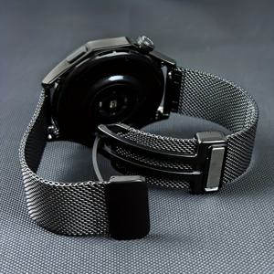 TEMU 22mm 20mm 자석 스냅 스테인리스 스틸 메쉬 스트랩, 화웨이 워치 GT5/44/3/2E용, 삼성 7 6 5 4 3 44mm 40mm 41mm 45mm 기어 S3 46mm 스트랩에 적합