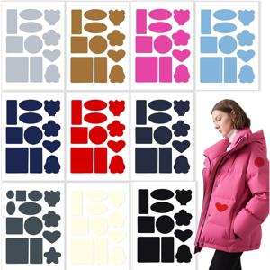 TEMU 10pcs 다운 자켓 수리 패치, 110pcs 혼합 색상 나일론 자체 접착성 직물, 자켓용 다색 패치, 엘테, 아우터웨어, 수면 가방 수리 키트