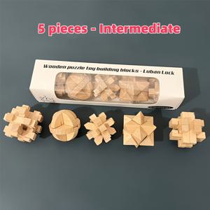 TEMU 5pcs 목재 퍼즐 세트, 중간에서 고급 난이도 수준, 목공 키트 DIY 호비스트용 조립 지침