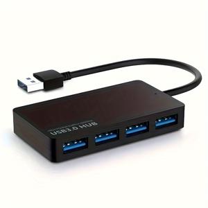 TEMU 1개 고속 충전 케이블 컨버터 어댑터 허브 3.0 USB 스플리터, 멀티 -- 4포트, USB 익스텐더 허브3.0 허브 USB 3.0 스플리터, 데스크탑 PC 랩톱 스플리터, 세련된 외관, 초박형 바디, 휴대하기 쉬움, 가족과 자신을 위한 최고의 명절 선물!