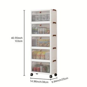 TEMU 1pc 현대형 플라스틱 계단형 보관 캐비닛 - 침실, 주방, 거실, 자동차용 다목적 정리함 - 비수면 방수, 스낵, 책, 신발용 접이식 디자인 - 가정 및 선물 사용에 이상적, 침대 아래 보관함|거실장