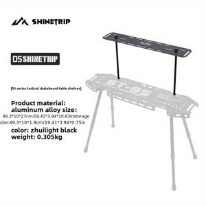 TEMU Shinetrip 05 시리즈 확장 가능한 알루미늄 캠핑 테이블 - 휴대용, 접이식, 높이 조절 가능, 분리 가능, 야외 모험 및 캠핑 장비를 위한 수납 선반 및 후크 포함 | 전술 테이블 시스템 | 다목적 아웃도어 테이블, 캠핑 액세서리|캠핑테이블